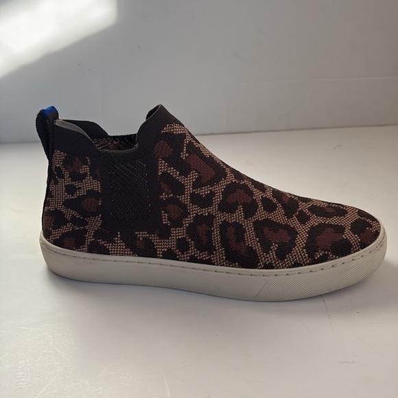 Rothy’s leopard animal print hi top sneaker chelsea boot wild cat slip on - Picture 7 of 16